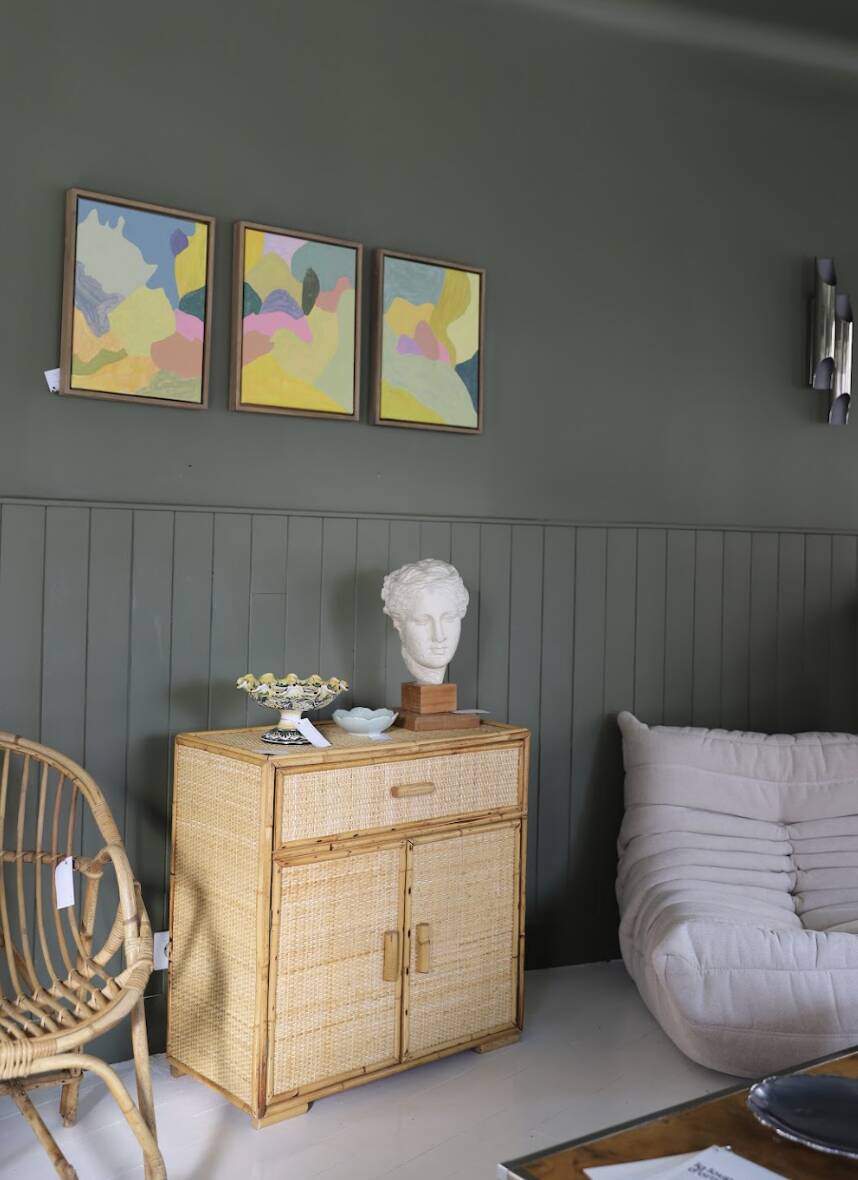 rattan chest of drawers