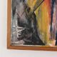 Original Swedish Oil on Canvas – “Abstract” by KB – Vintage & Framed  49 ×
