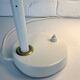 Pair of BJS desk lamps in white lacquered steel and brass – Sweden 1960s