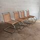 Set of 4 mr10 rattan chairs by mies van der rohe