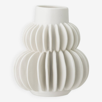 White Accordion Vase
