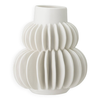 White Accordion Vase