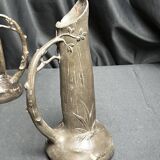Art Nouveau pair of pewter vases signed W. Hering circa 1900