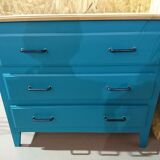 Dresser vintage light oak and blue duck