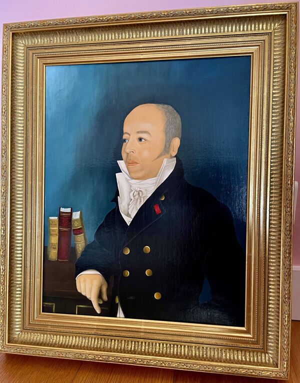 Portrait à l'huile façon 19ème