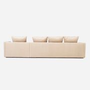 Beige velour corner sofa Copenhagen, Scandinavian design.