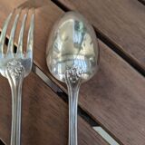 Set of 12 silver plated forks and 12 spoons 84g