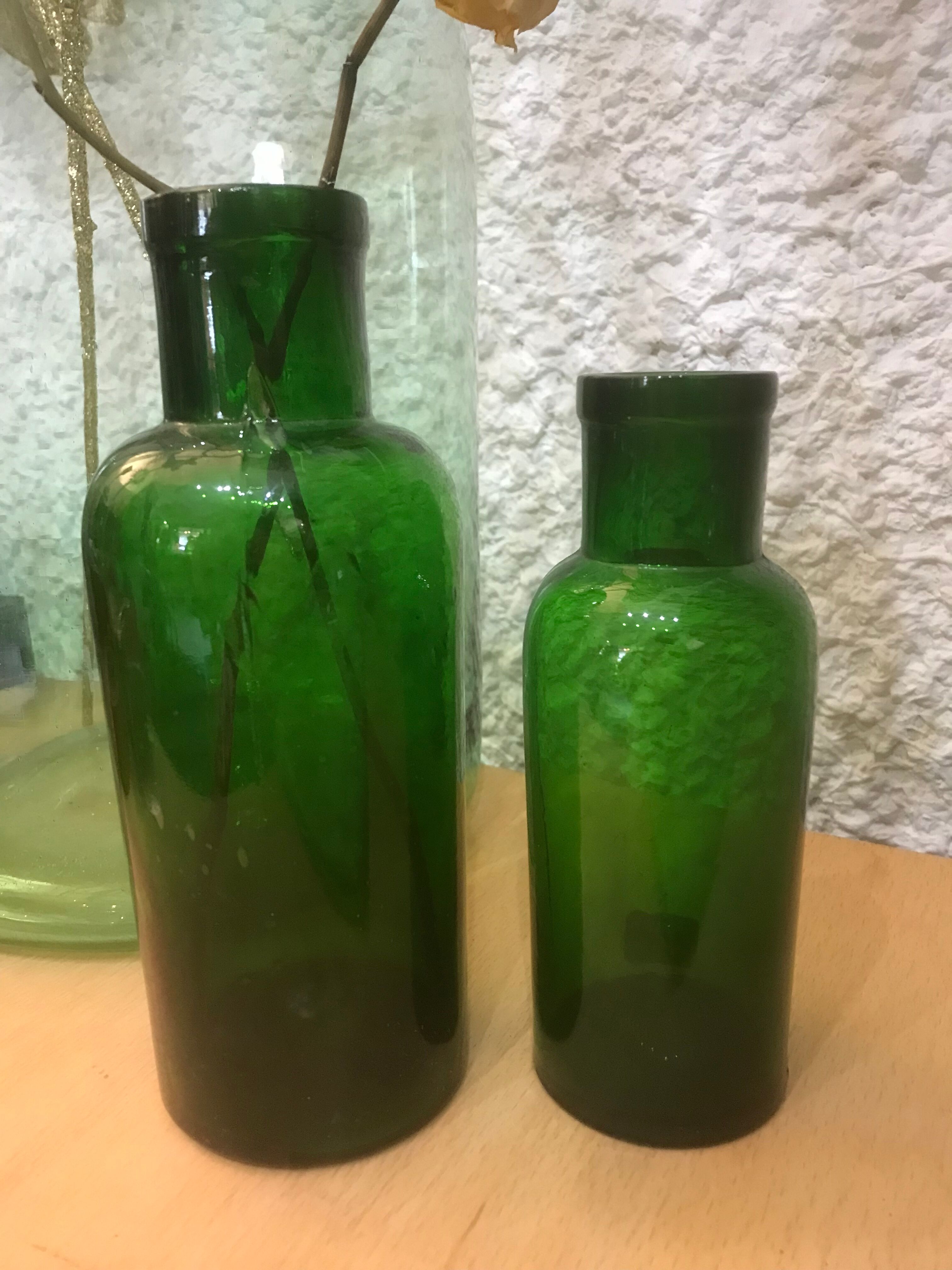 Vintage glass bottles 1960