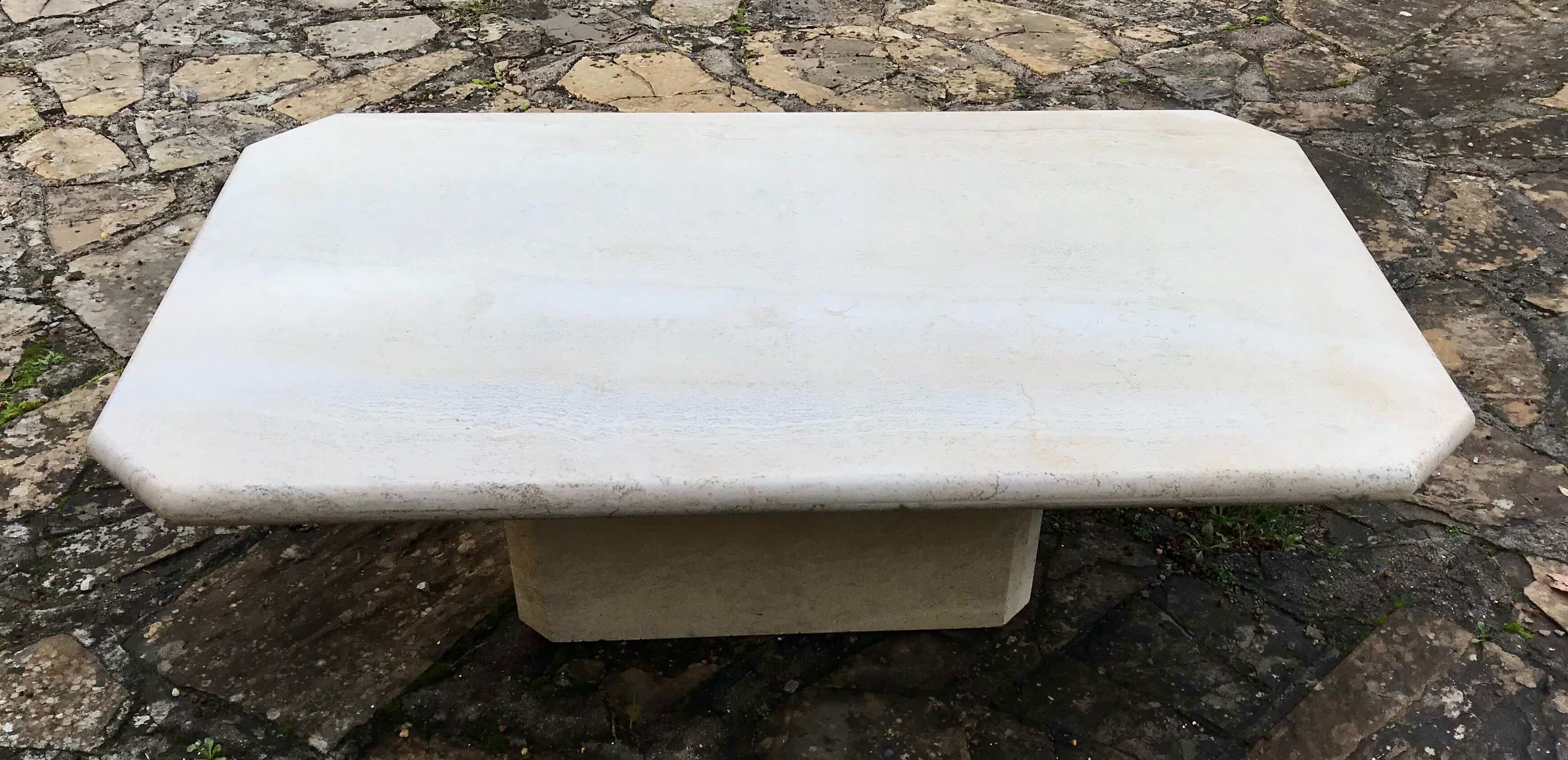 Vintage travertine coffee table