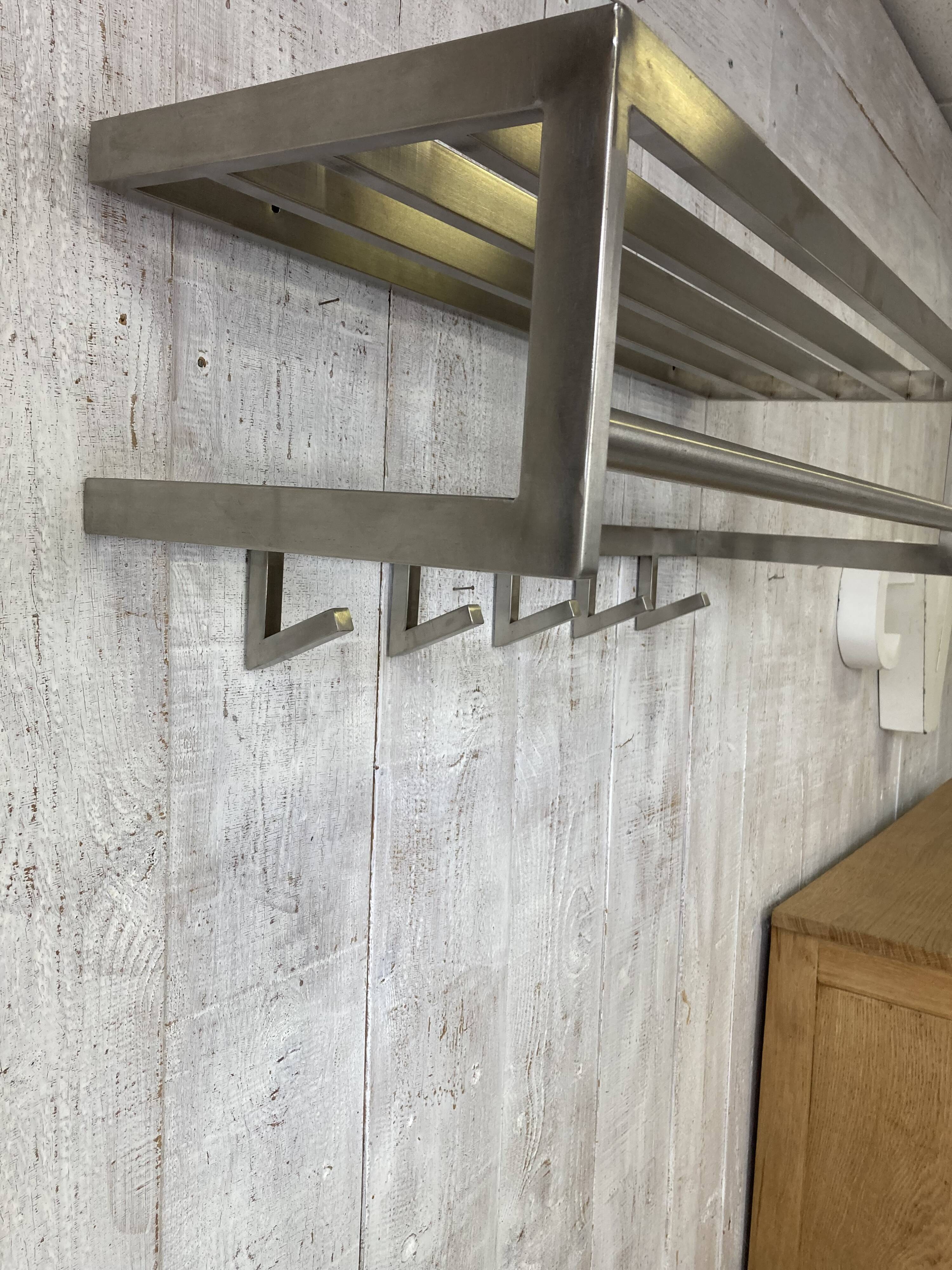 80's stainless steel coat rack