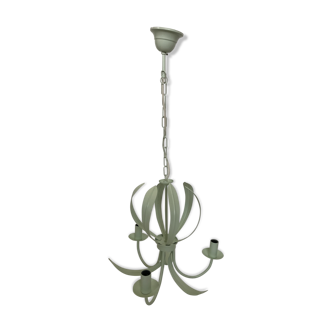 Green water metal chandelier