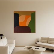 Art abstrait moderne signé 80x80cm
