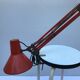 Architect articulated metal globe orange vintage 50s desk lamp