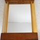 Golden aluminum wooden tray & rectangular mirror circa 1950