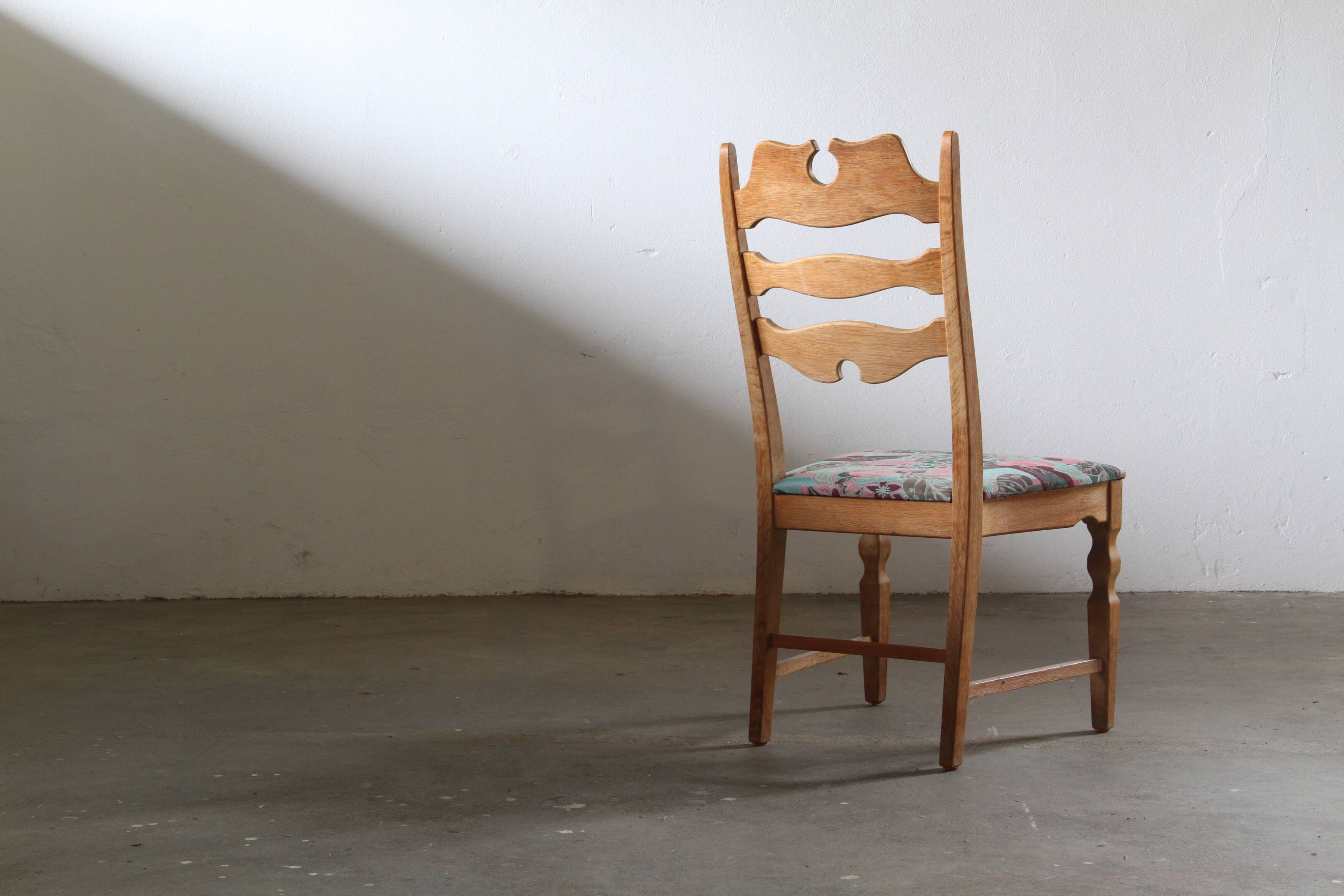 Chaises en chêne à dossier haut Razorblade vintage par Kjærnulf, années 1960, design danois