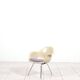 4 chaises longues Eames DAX en fibre de verre avec revêtement violet par Herman Mille