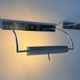Pair of vintage adjustable wall lights, chrome metal, France 1970.