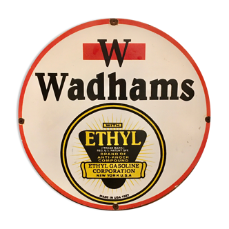Wadhams enamelled plate