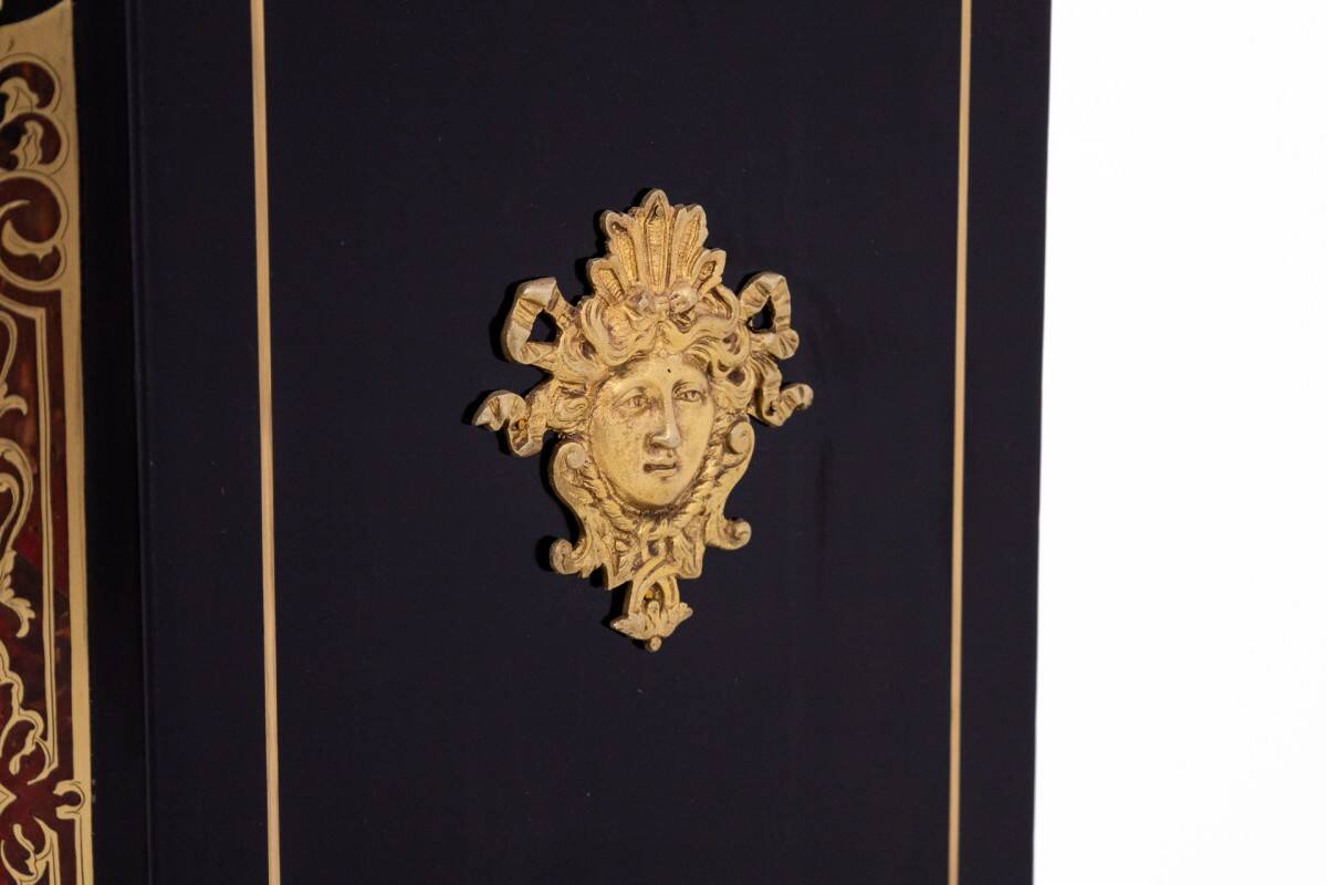 Antique boulle chest of drawers from the mid-19th century, France.