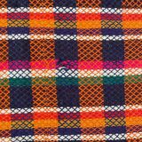 Handwoven vintage accent geometrical rug, colorful wool