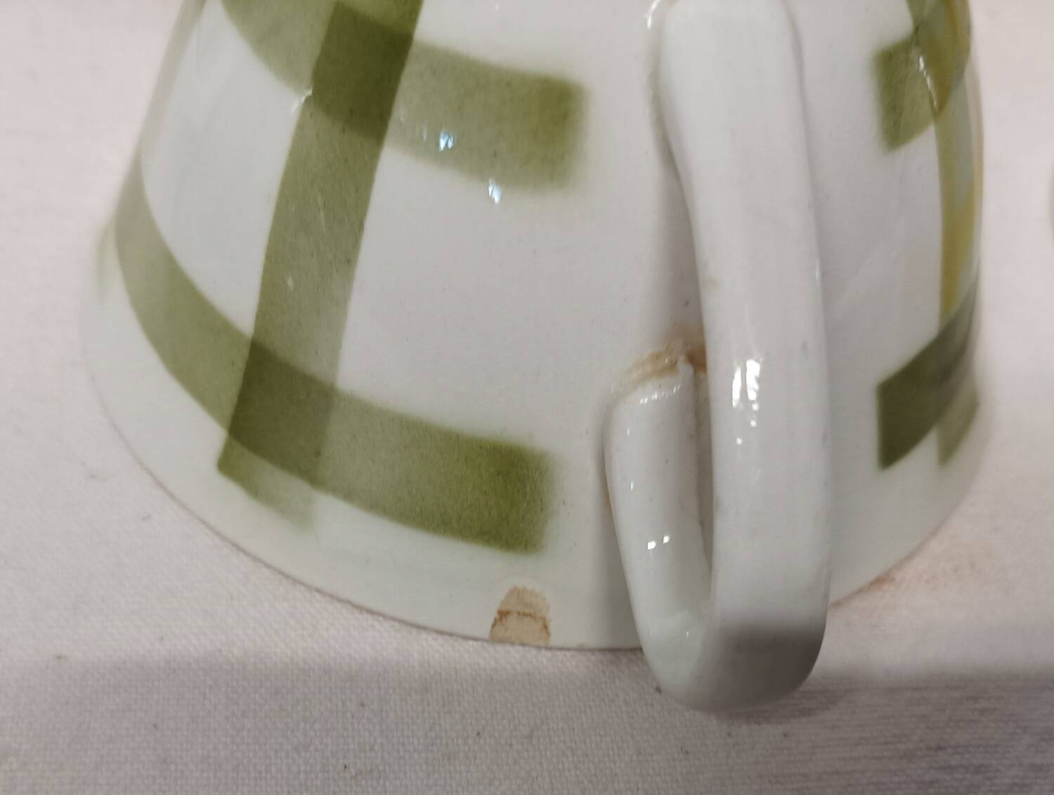 Lot of old cups Vintage tea towels