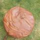 Large vintage Moroccan leather pouf n°2