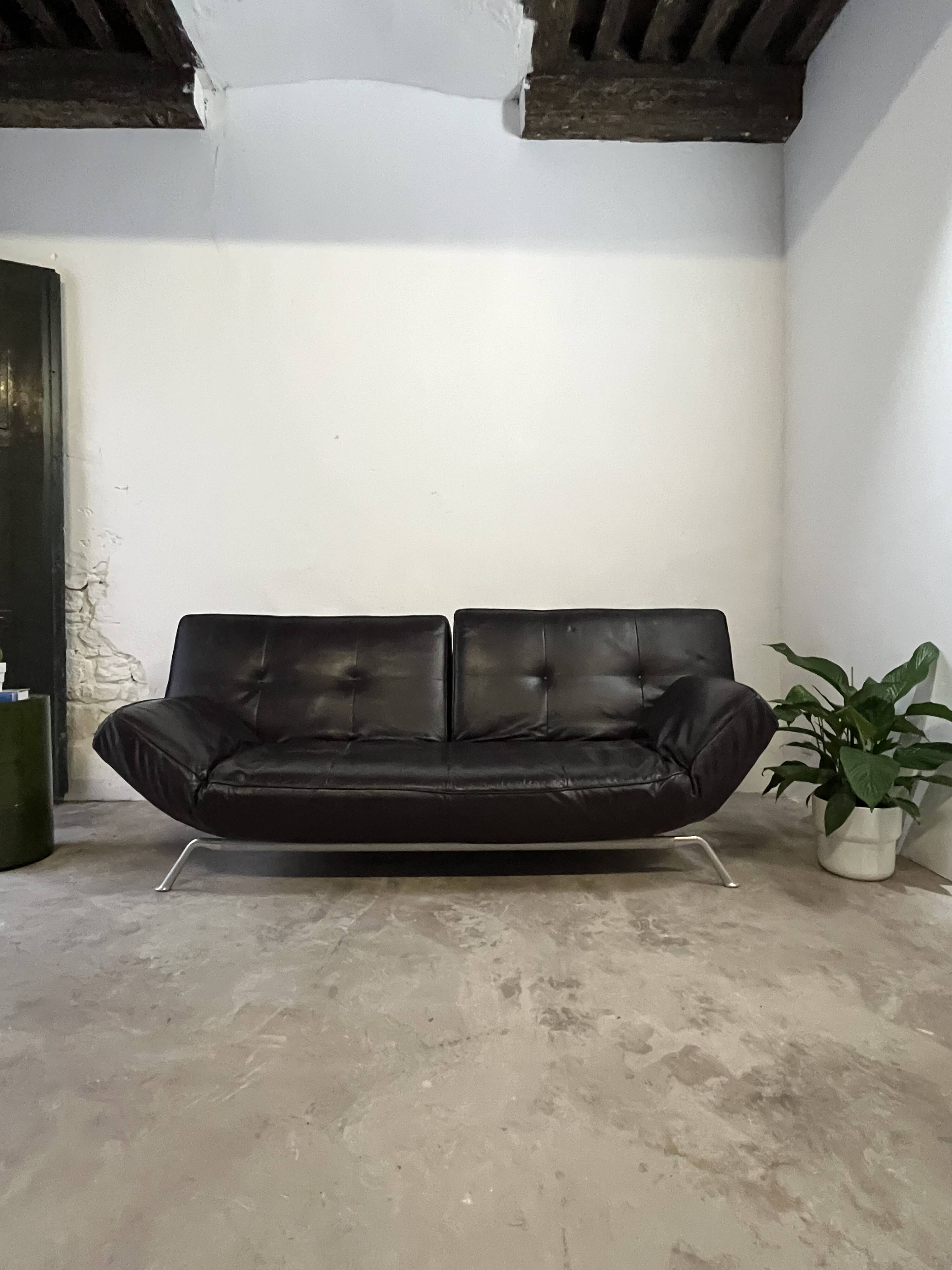 Smala leather sofa, Cinna, Design Pascal Mourgue