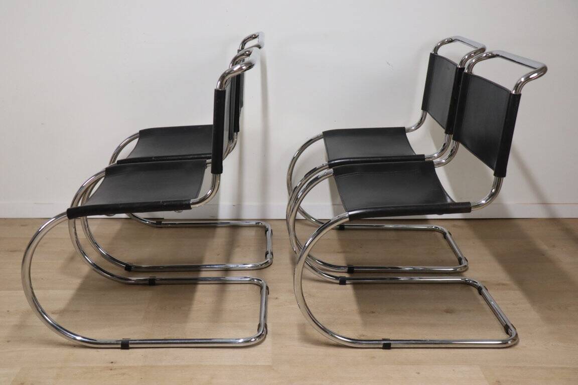 Set of 4 MR10 chairs by Ludwig Mies Van Der Rohe