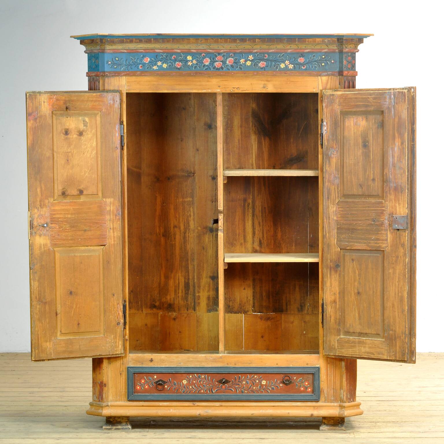 Antique German Hand Painted Cabinet, circa 1850