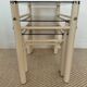 Beige Metal Nesting Tables Yves Boutboul 1970s