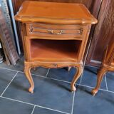 Pair of Louis XV style oak bedside table