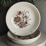 Ceramic stoneware soup plates