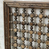 Carved wooden headboard