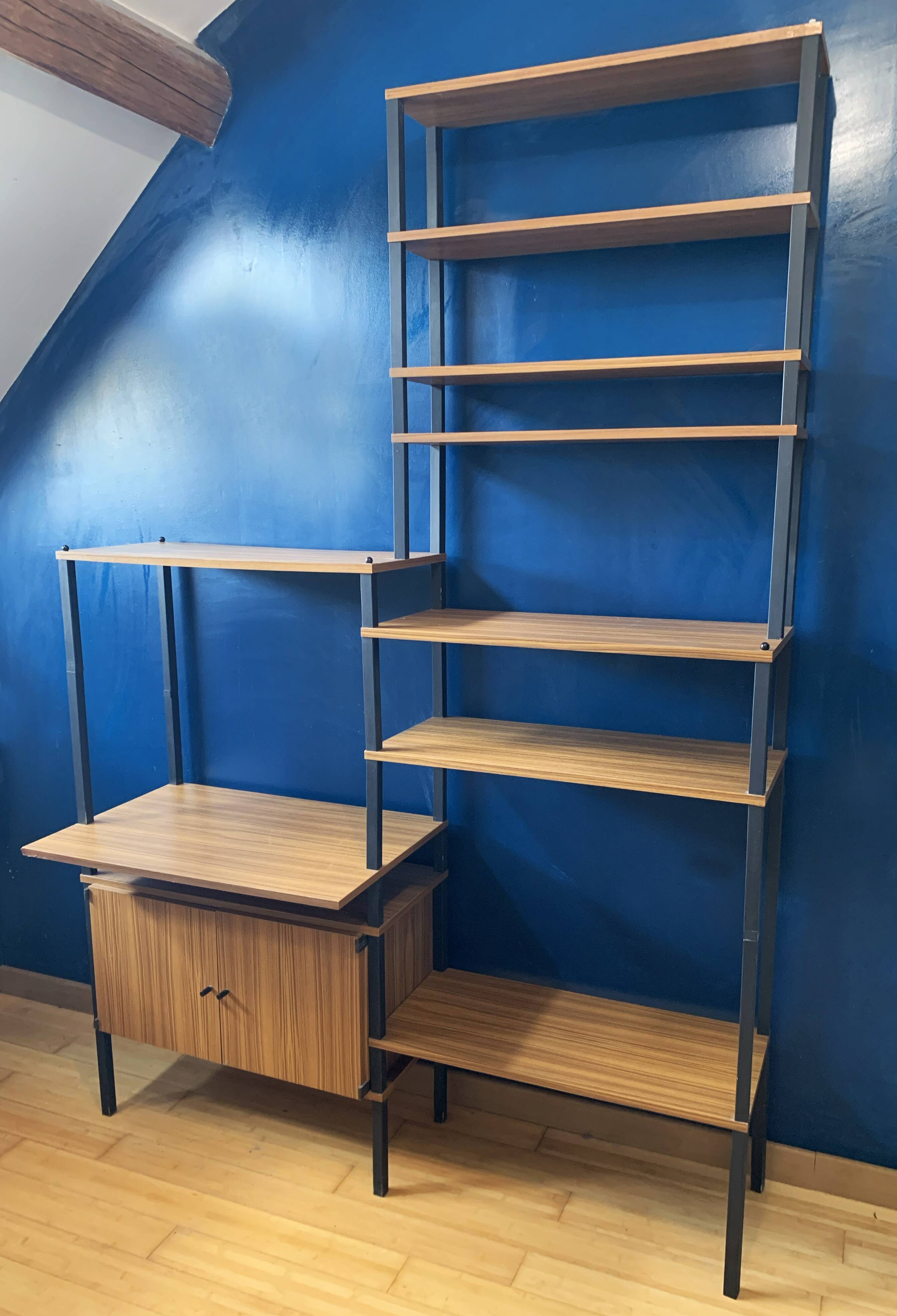 Modular vintage Scandinavian shelving unit, 1960s