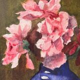 Still life with roses signed Cornillon 20th century