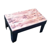 Industrial coffee table in metal and wood