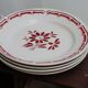 Set of 6 flat ceramic plates