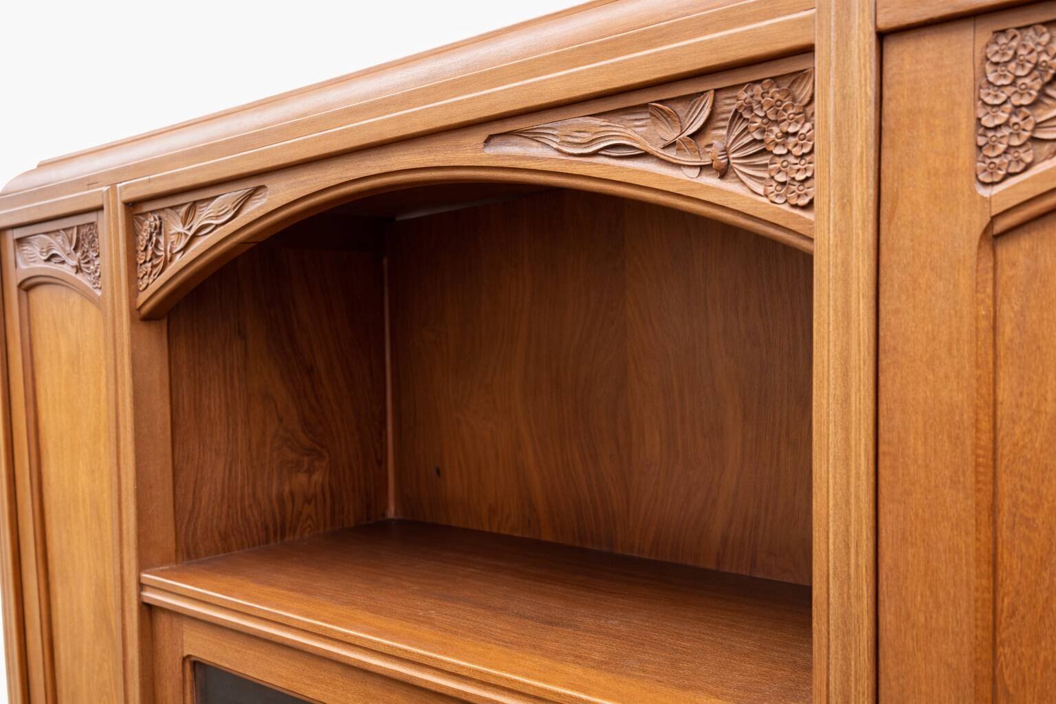 French Art Deco vintage library display cabinet 1930 Mahogany