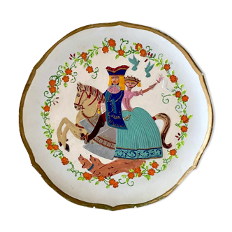 Kaiser Porcelain wall plate, hand-painted plate, fairy tale, wall decoration.