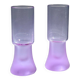 6 heavy stem Alexandrite Wine Glasses - Space Age 1970s