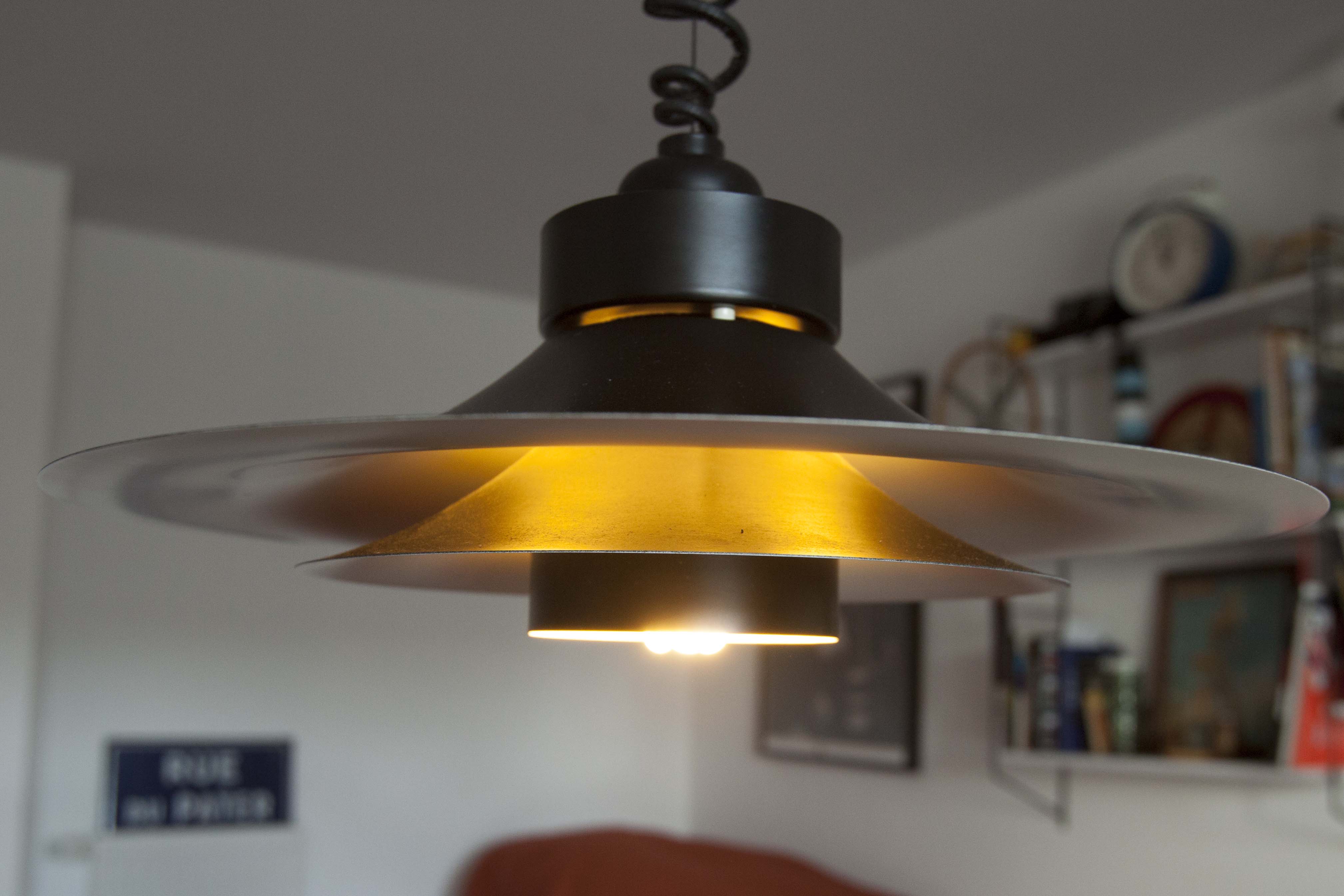 Suspension Danish 1960 black and white