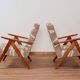 Beige safari fabric Scandinavian armchair Zig Zag 1970
