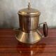 Antique TASSUNIC Teapot Silver Metal + Wooden Handle United France Vintage