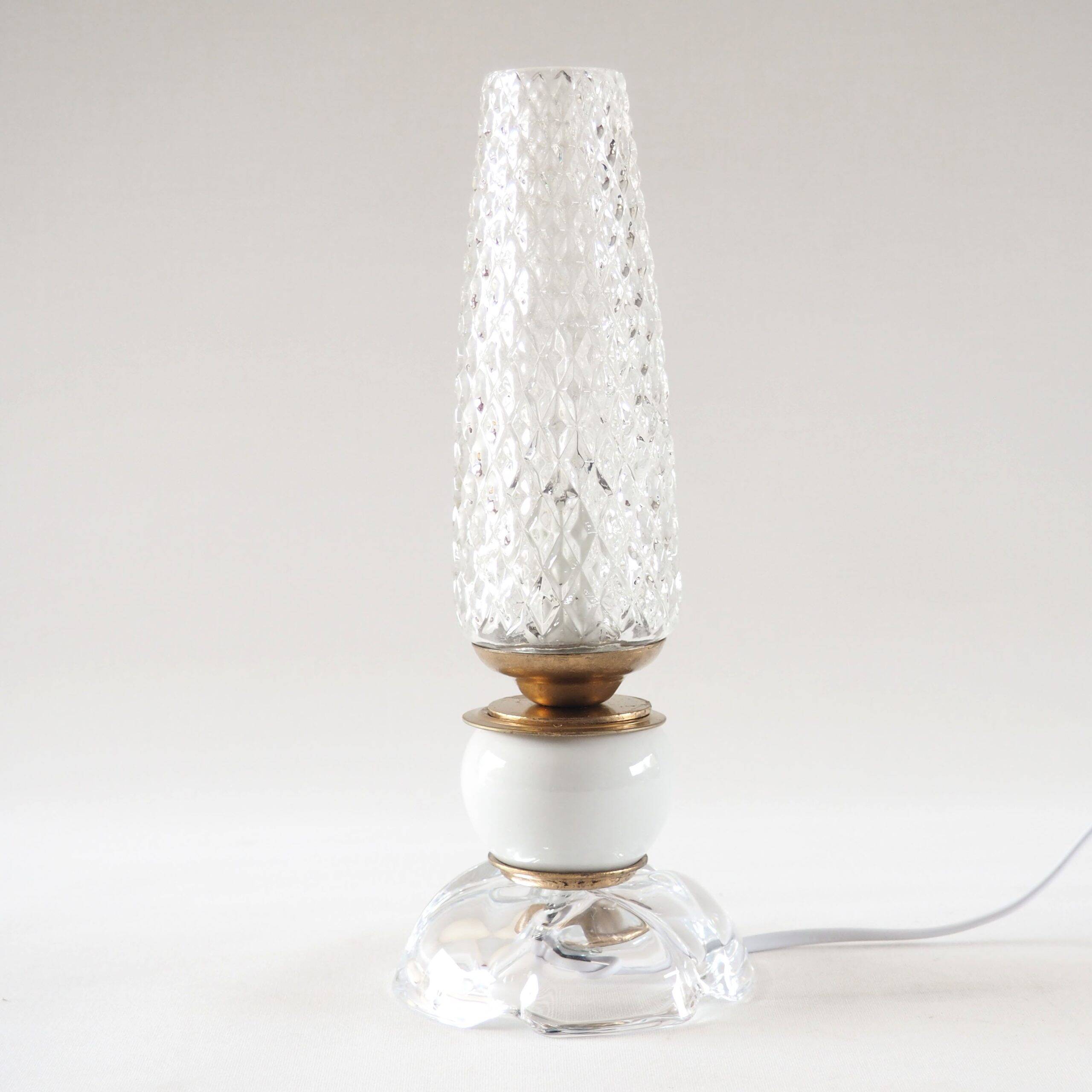 Ceramic and glass flute lamp