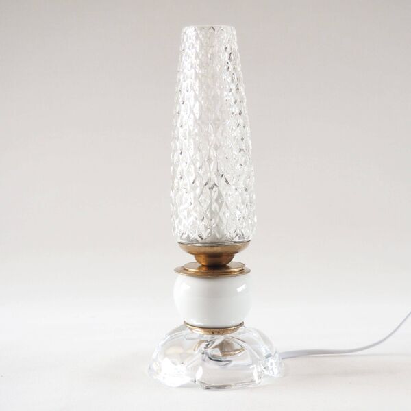 Lampe flute céramique et verre