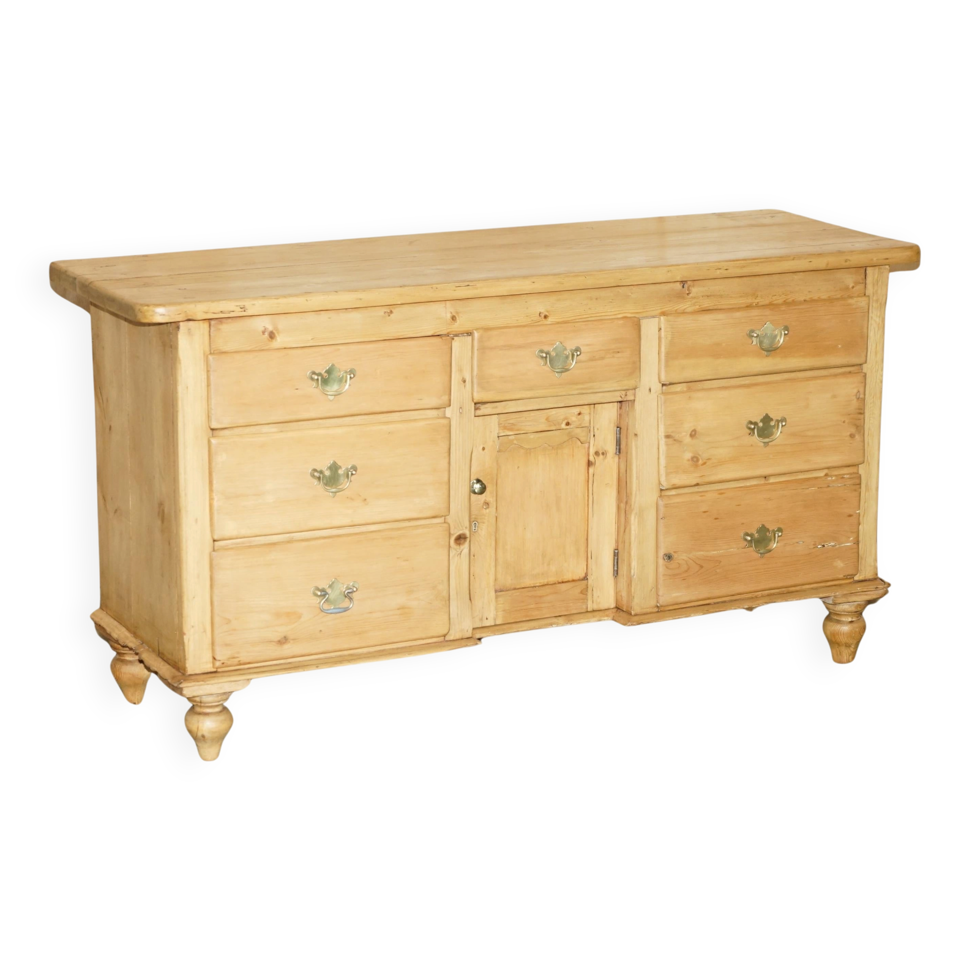 Restored Antique Régisseuse Buffet in Pine, Circa 1860