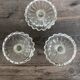 Set of 3 Vintage Glass Egg Cups in Diamond Point Style