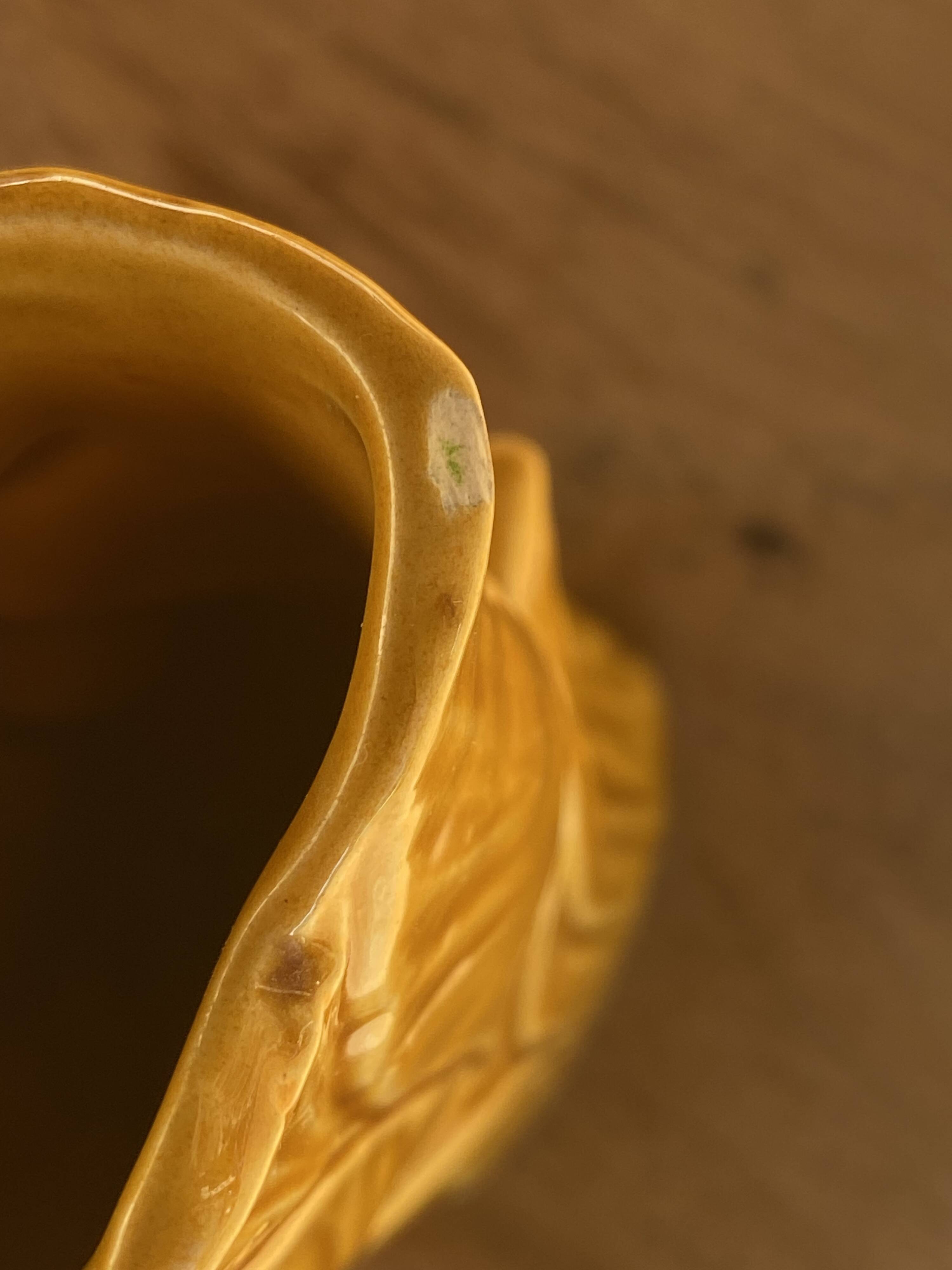 Japanese ceramic vase with swan decor