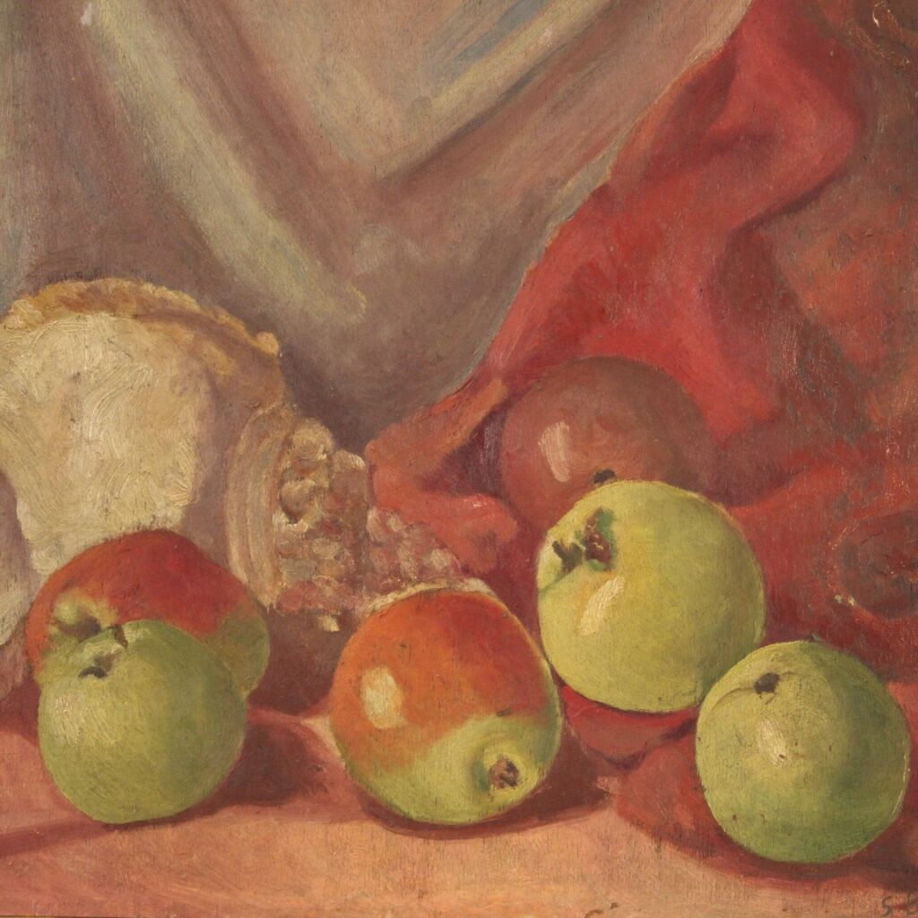 Italian signed still life painting dated 1930