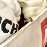 Old wood panel painted vintage